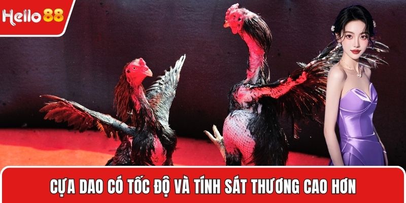 Cựa dao có tốc độ và tính sát thương cao hơn